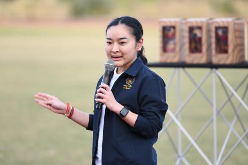 ร่วมให้การต้อนรับและอำนวยความสะดวกในการลงพื้นที่ตรวจราชการ ของนางสาวสุดาวรรณ หวังศุภกิจโกศล รัฐมนตรีว่าการกระทรวงการท่องเที่ยวและกีฬานางสาวสุดาวรรณ หวังศุภกิจโกศล รัฐมนตรีว่าการกระทรวงการท่องเที่ยวและกีฬา (รมว.กก.)